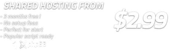 shared hosting from 1.99